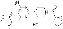 63074-08-8;141269-44-5;141269-45-6 1-(4-amino-6,7-dimethoxy-2-quinazolinyl)4-[(tetrahydro-2-furanyl)carbonyl]piperazine hydrochloride